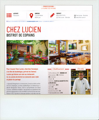 Avis restaurant Chez Lucien à Lyon dans la Revue des Comptoirs